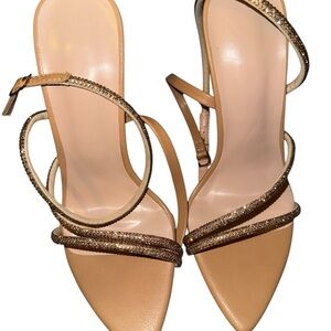 Elegant Tan Strappy Heels